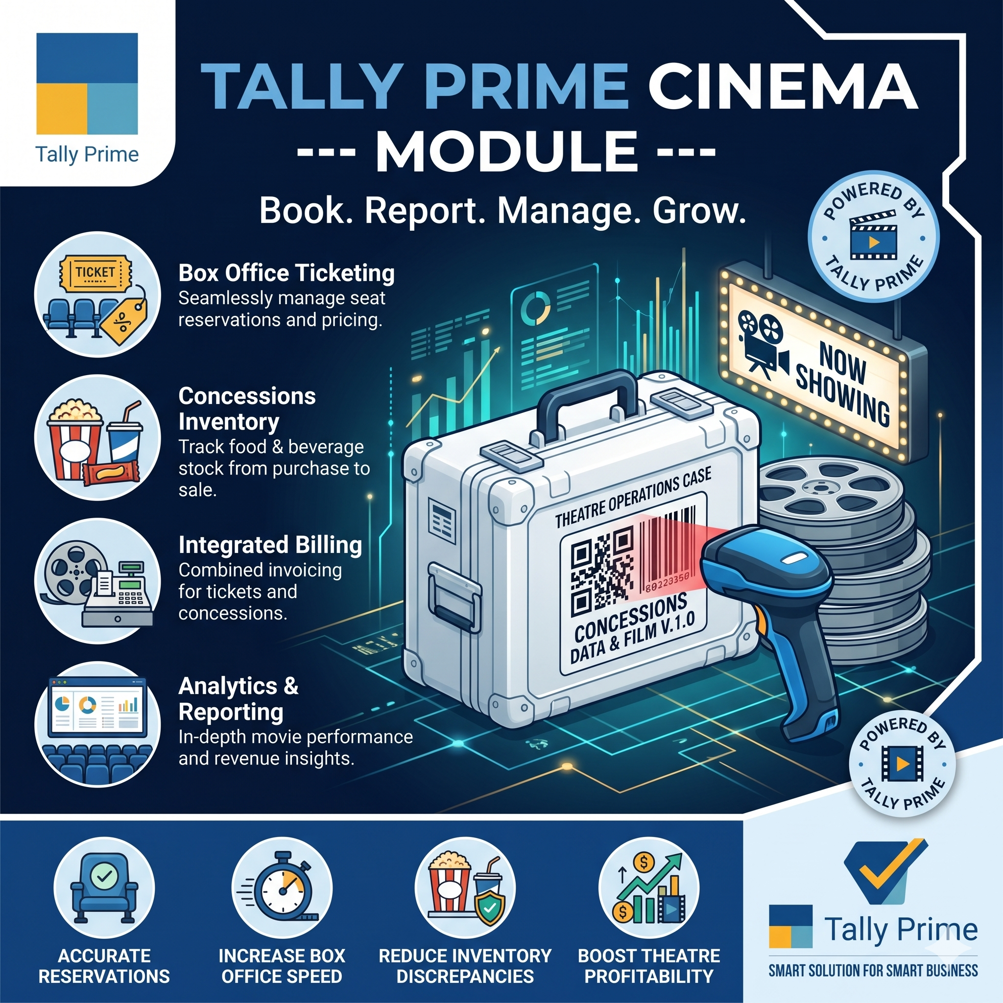 Cinema Management Module TallyPrime module preview