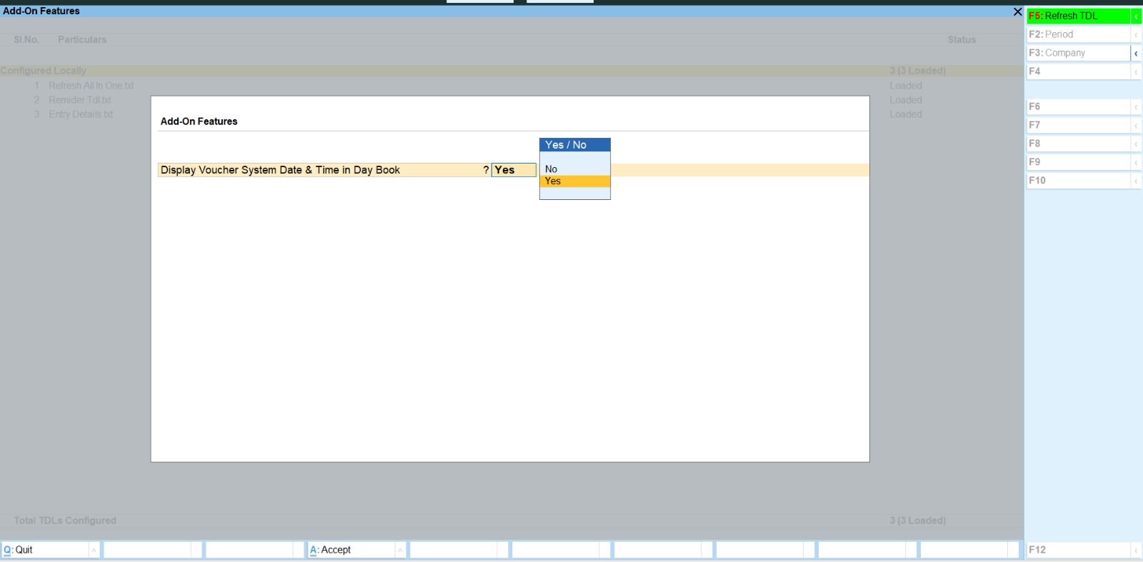 Entry Details In Daybook 2