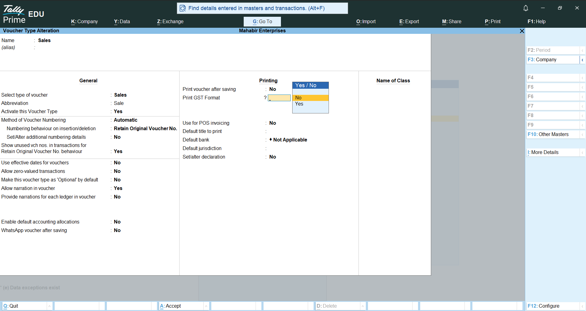 GST Invoice Customization