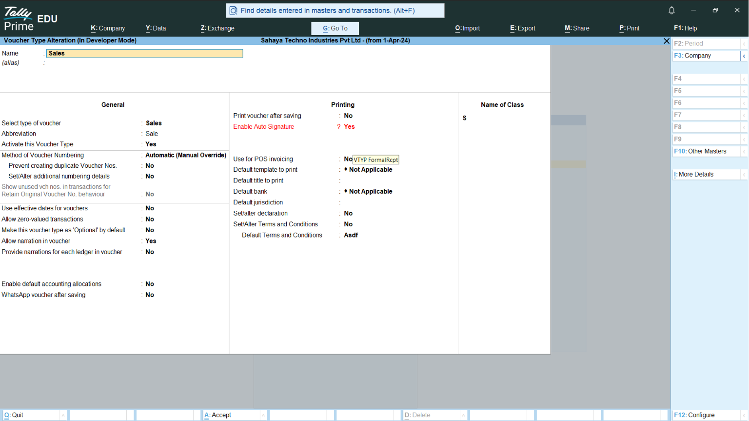 Print Invoice with Authorised Signature screenshot 2