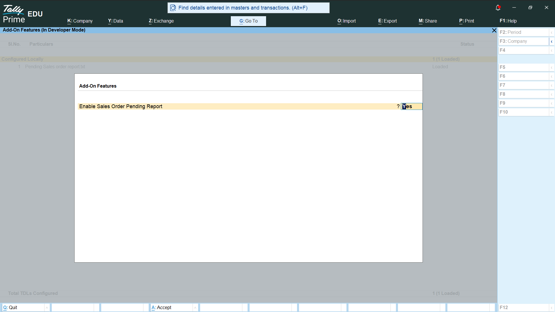 Pending Sales Order Report screenshot 2
