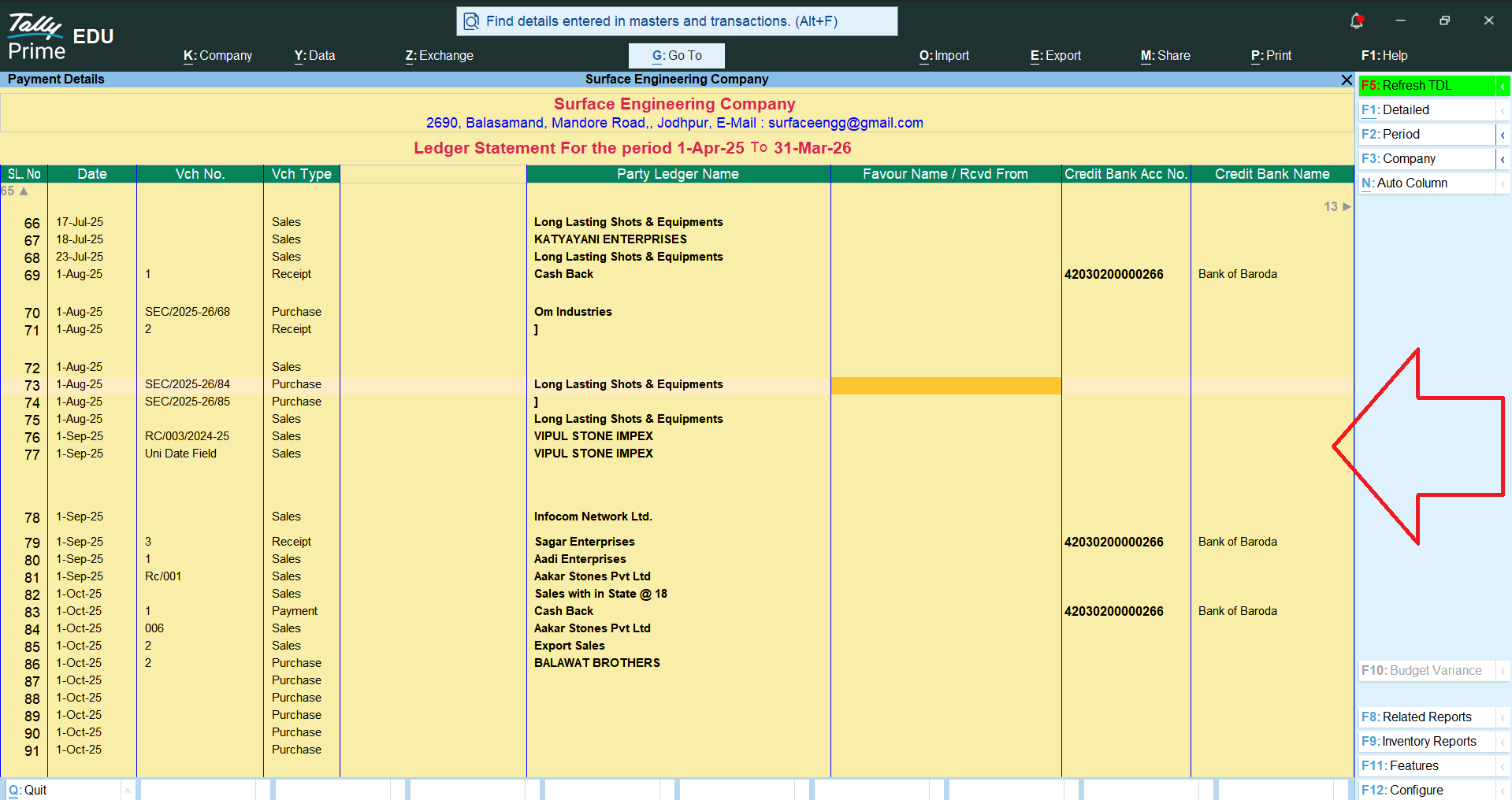 Payment Register 1