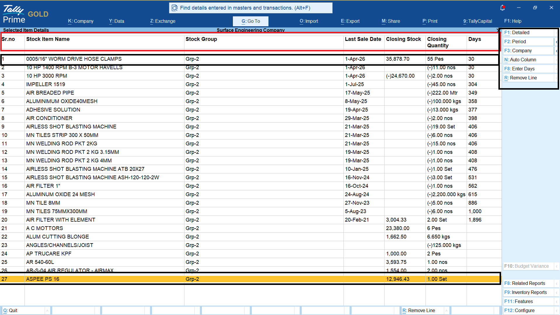 Party Wise Last Sales Report 1